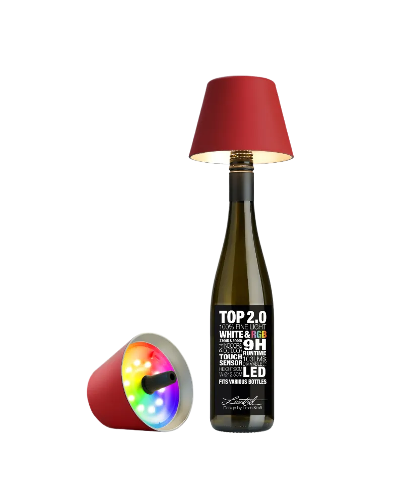 Lampada a LED per bottiglie ricaricabile senza fili per interni ed esterni