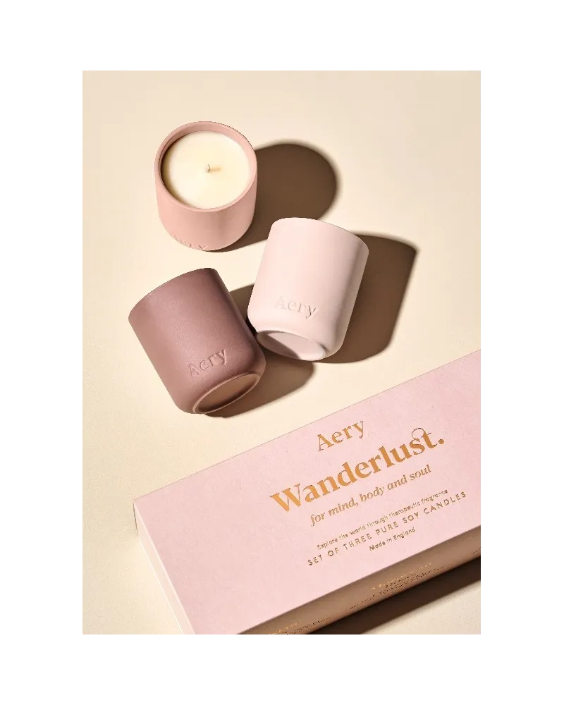 set regalo di candele profumate con oli essenziali naturali