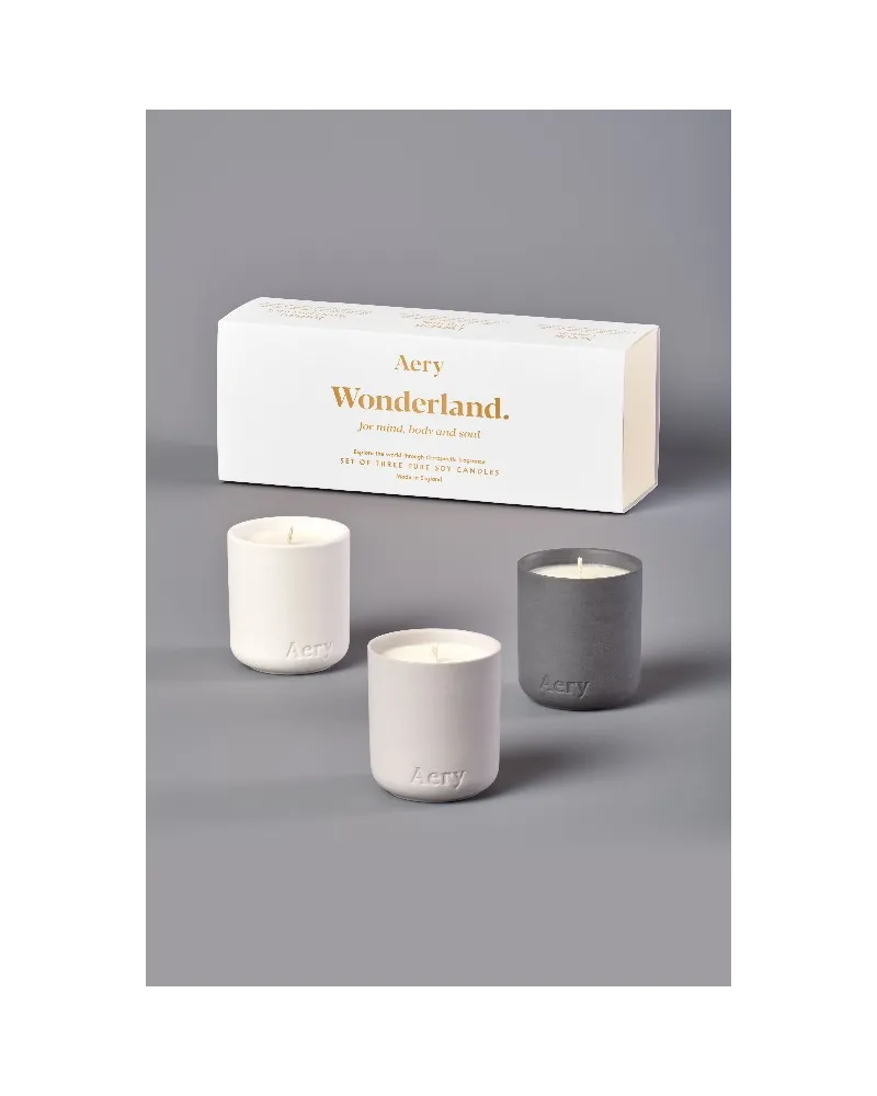 Set regalo di 3 mini candele profumate di Cedro, Sandalo e Timo