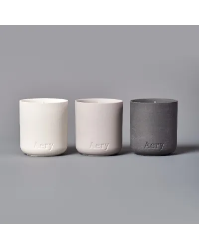 Set regalo di 3 mini candele profumate di Cedro, Sandalo e Timo