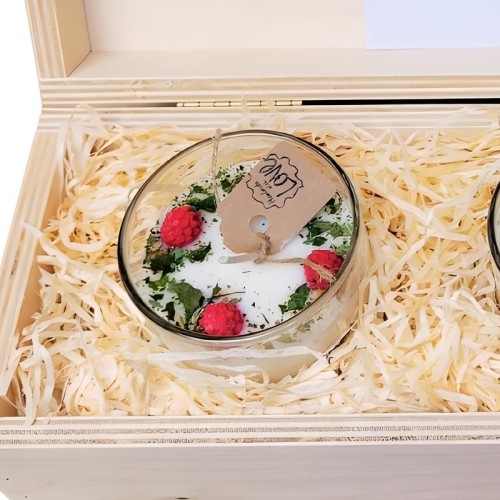 set da regalo di candele artigianali in cera di soia con profumazioni delicate