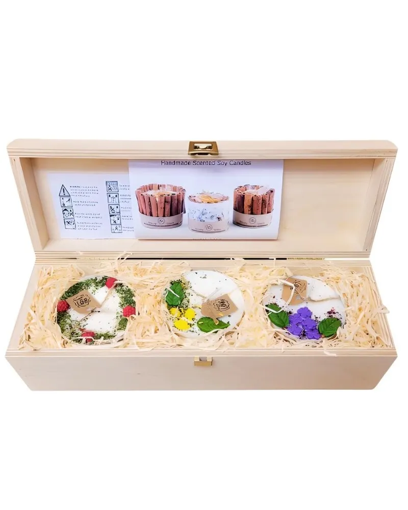 gift set of eco-friendly handcrafted candles in soy wax