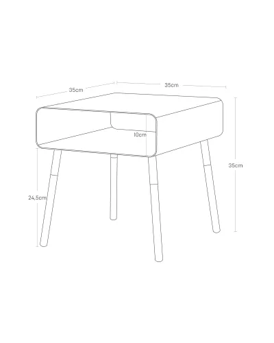 tavolino basso di design, compatto ed elegante