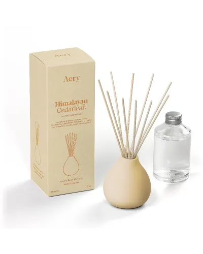 Diffusore di fragranze a bastoncini Aery Himalayan Cedar Leaf con note di limone, patchouli e cedro