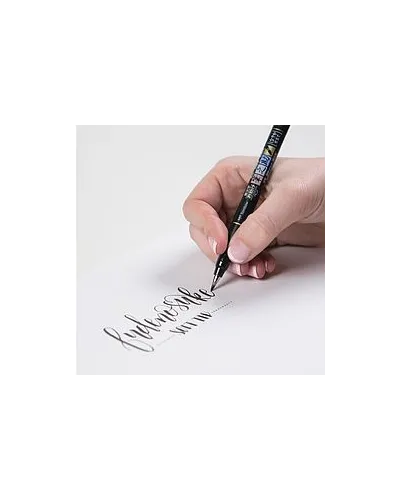Soft Tip Marker Fudenosuke for Calligraphy and Design, Black - Tombow
