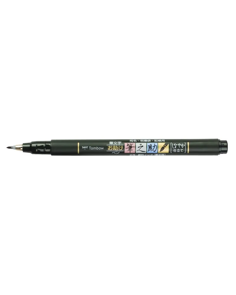 Soft Tip Marker Fudenosuke for Calligraphy and Design, Black - Tombow