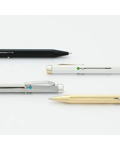 penna a sfera in metallo con 4 diversi colori per uso personale, per ufficio o come regalo dal gusto retrò