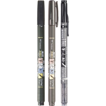 Fudenosuke Marker: 3 Pens Set for Calligraphy and Design