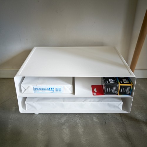 Scaffale compatto per stampanti A4/A3 con ruote rimovibili