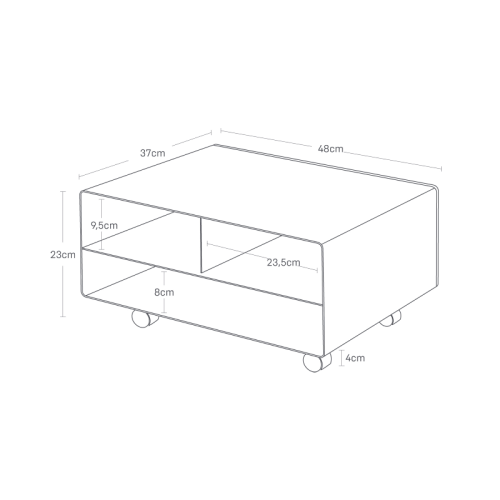 supporto per stampanti Yamazaki con una struttura solida e un’estetica minimalista