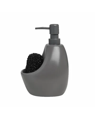 dispenser elegante per sapone con porta oggetti