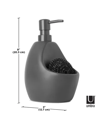 2-in-1 soap dispenser with integrated sponge holder
