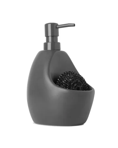 dispenser elegante per sapone con porta oggetti