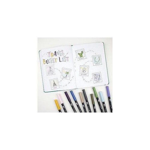 Tombow ABT Dual Brush Set of 6 tombow colors CANDY for handlettering, aquarell, illustrations