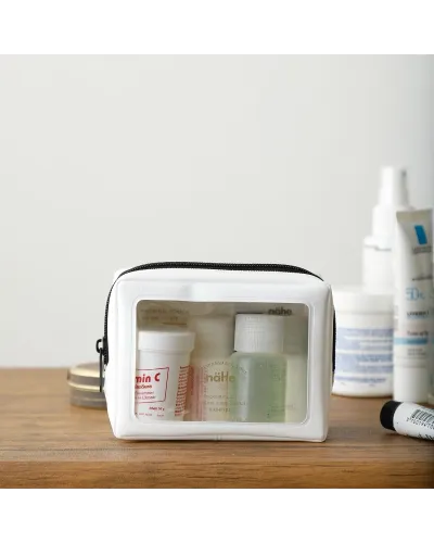 pochette Packing SS di nähe con finestra trasparente, in PVC leggero e resistente all’umidità