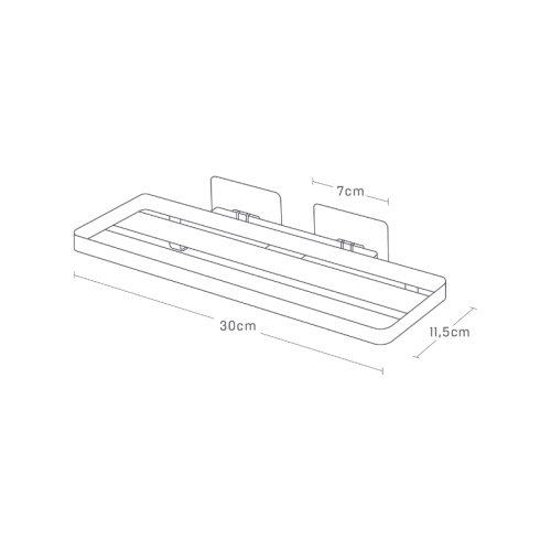 Yamazaki easy-to-install wall-mounted bathroom shelf