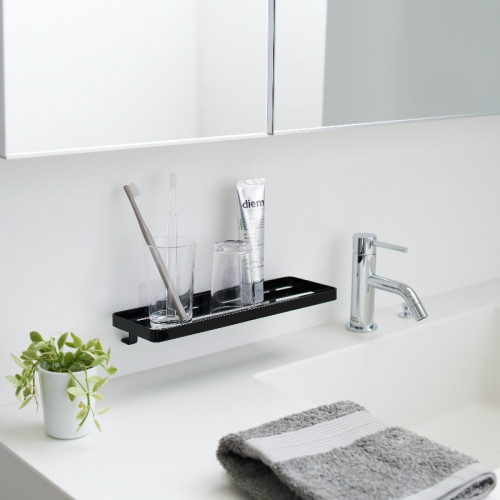 Yamazaki easy-to-install wall-mounted bathroom shelf