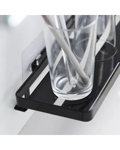 portaoggetti per bagno Yamazaki con fissaggio adesivo