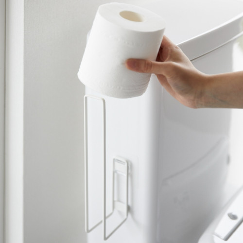 Yamazaki Home Portarotolo da Parete Adesivo Salvaspazio Senza Trapano