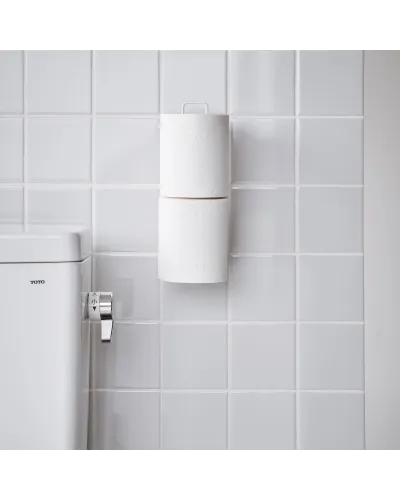 Easy-to-install, removable toilet paper holder for bathrooms