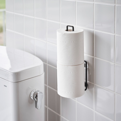 Yamazaki Home Portarotolo da Parete Adesivo Salvaspazio Senza Trapano