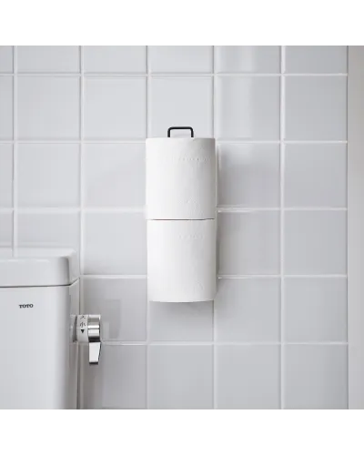 Adhesive toilet paper holder
