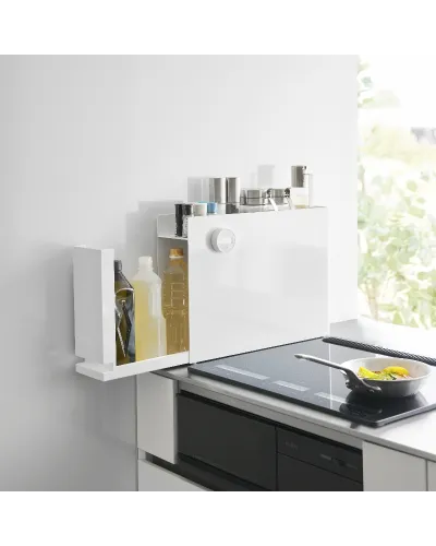 Portaspezie in acciaio, design giapponese salvaspazio, ideale per cucine moderne