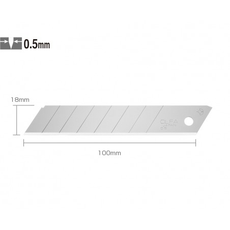 Olfa 18mm spare blades for cutter  Art.L-1