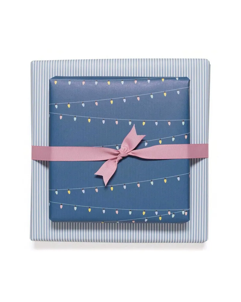 Double-sided wrapping paper with two matching patterns