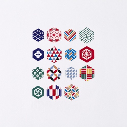 Detachable Masking Roll with Washi Japanese Paper Stickers "Kikko" - Bande