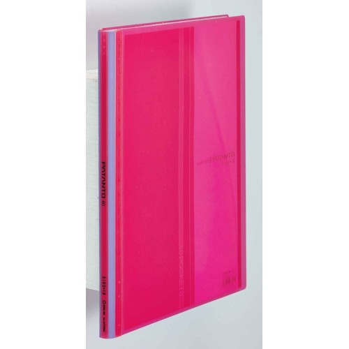 Space-saving A4 display book with 40 transparent pockets and 360° revolving cover