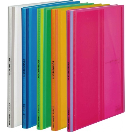 Lightweight and compact A4 display book with 40 transparent pockets and rigid back