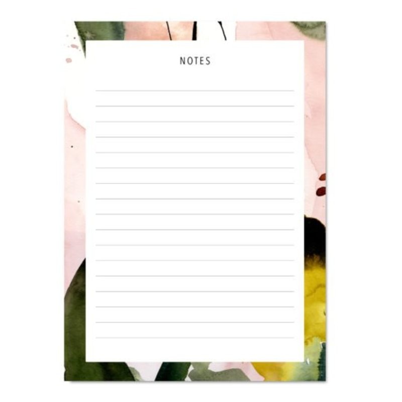 Notepad Message Memo 50 Sheets " Floral Colours No.1 " - Atelier Leo La Douce