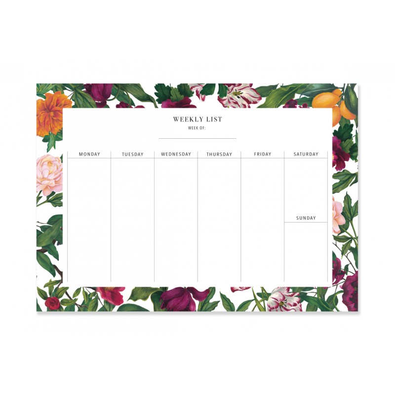 Weekly Planner A5 50 sheets " The English Garden No.1 ", Atelier Leo La Douce