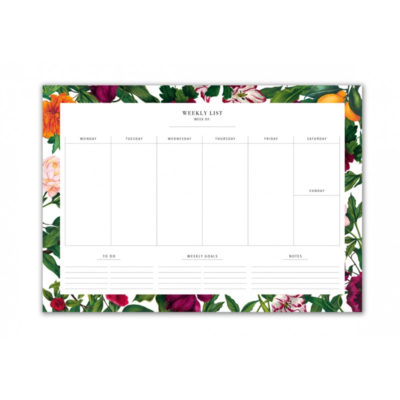Weekly Planner A4 50 sheets " The English Garden No.2 ", Atelier Leo La Douce