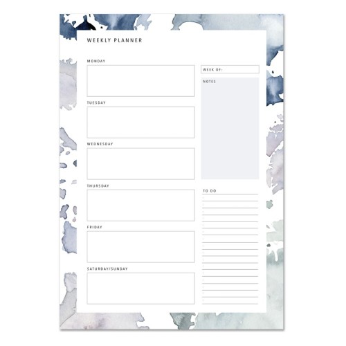 Weekly Planner A4 50 sheets " Pastel Stains No.1 ", Atelier Leo La Douce