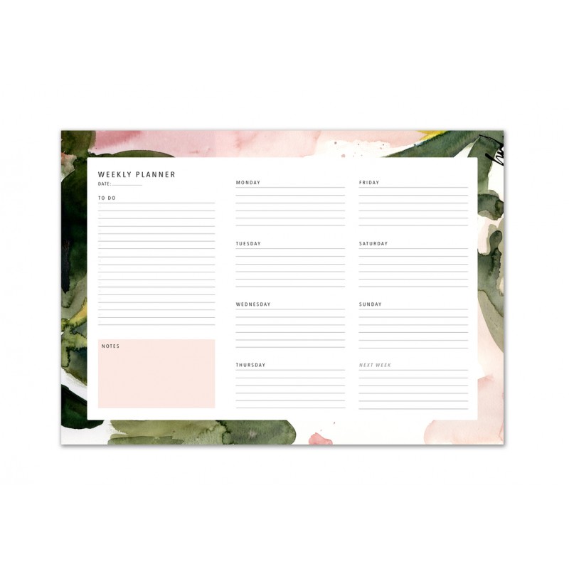 Weekly Planner A4 50 sheets " Floral Colours No.2 ", Atelier Leo La Douce