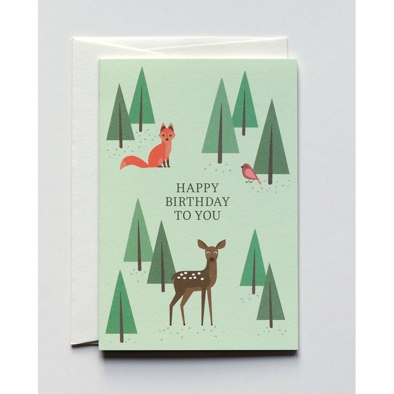 Greeting Card A6 " Bambi & Fox ", Haferkorn & Sauerbrey