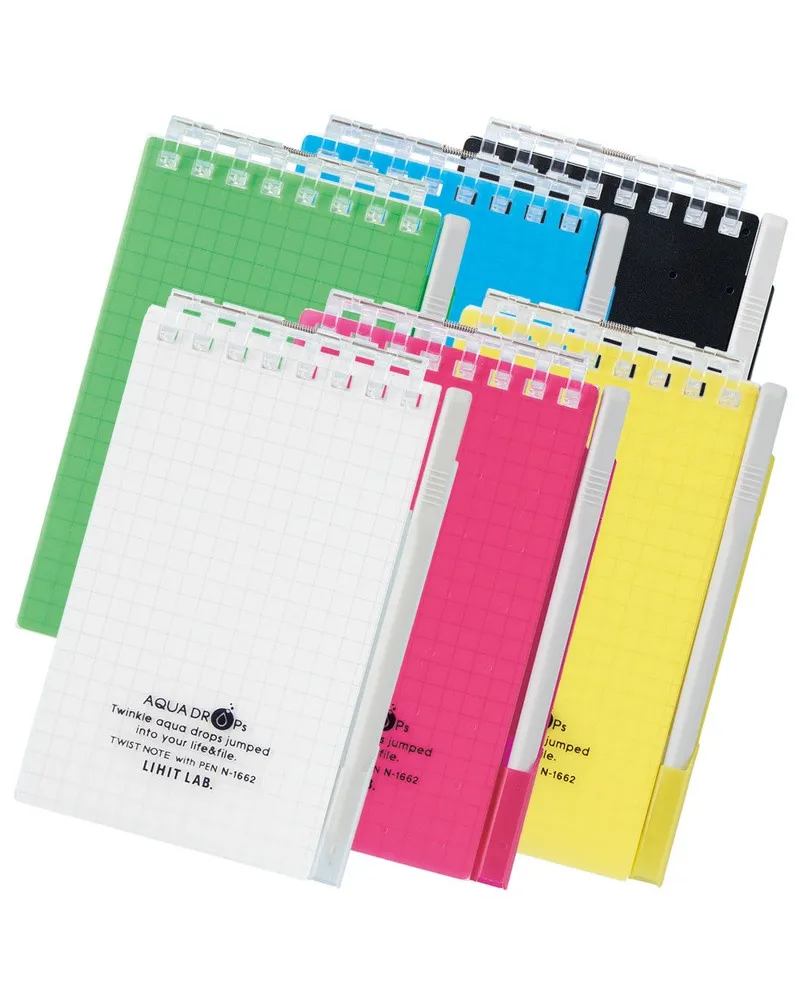 Blocco note con penna per memo e appunti con rilegatura a anelli