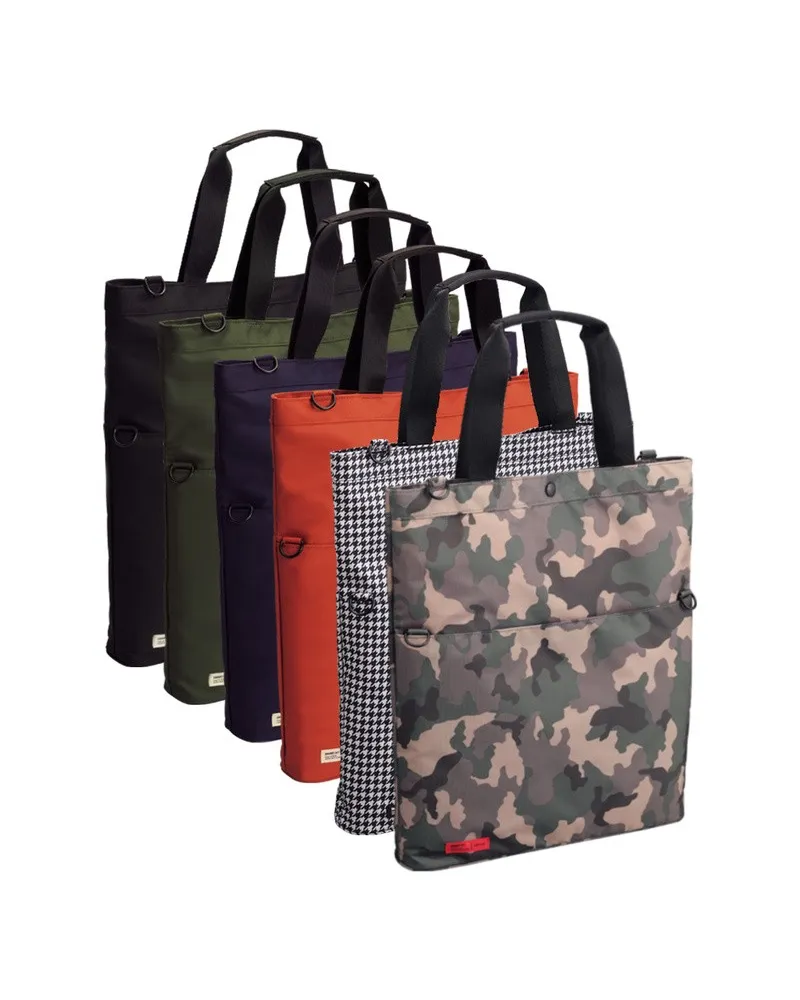 Durable B4-A4 shopping bag with handles and shoulder strap loops