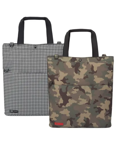 Durable B4-A4 shopping bag with handles and shoulder strap loops