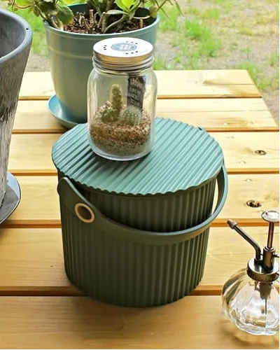 Portaoggetti Multiuso: secchiello con coperchio, sgabello per ufficio, casa, giardino