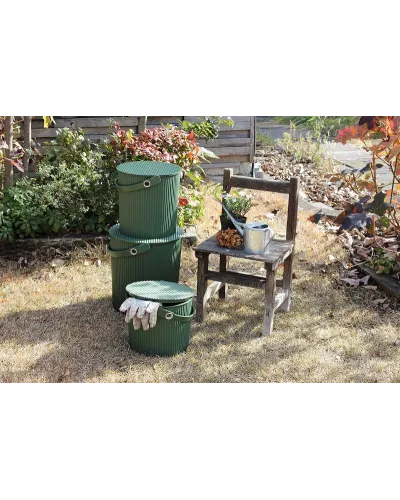 Portaoggetti Multiuso: secchiello con coperchio, sgabello per ufficio, casa, giardino