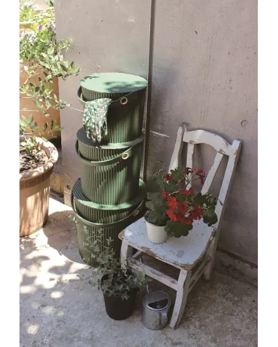 Portaoggetti Multiuso: secchiello con coperchio, sgabello per ufficio, casa, giardino