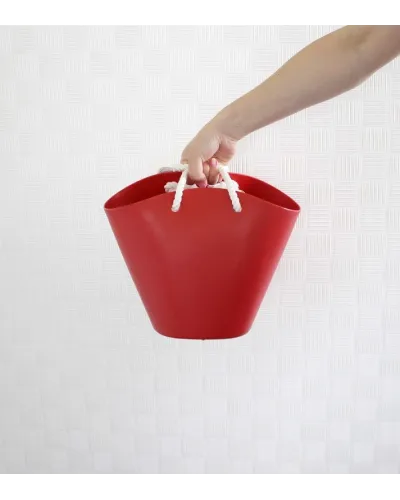 Cesto con manici salvaspazio portaoggetti