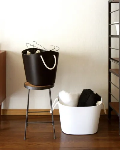 Cestino Portaoggetti, Contenitore Portatutto con Manici in Corda di Cotone