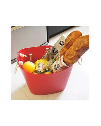 Cestino Portaoggetti, Contenitore Portatutto con Manici in Corda di Cotone