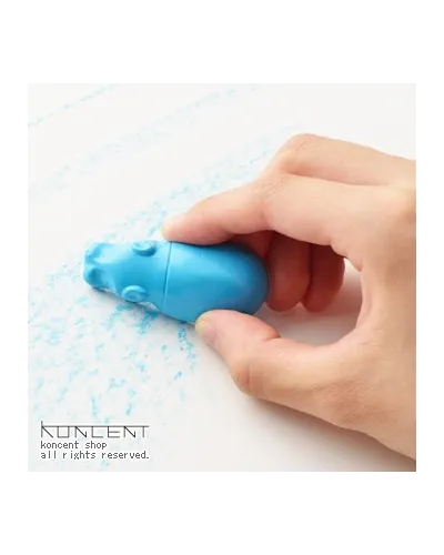 set of 6 gradation colors wax crayons in the shape of a hippopotamus