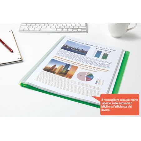 Heavy duty A4 display book with 40 transparent pockets