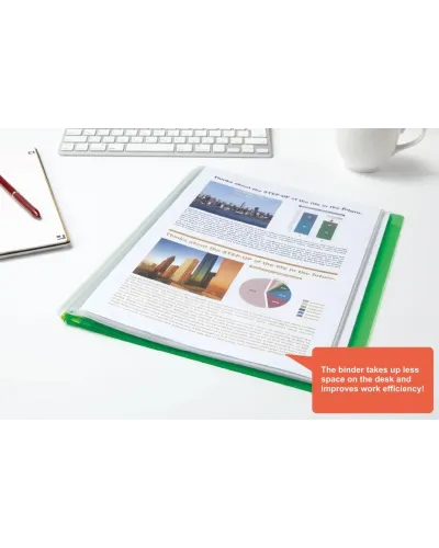 Heavy duty A4 display book with 40 transparent pockets